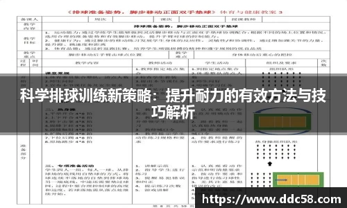 科学排球训练新策略：提升耐力的有效方法与技巧解析